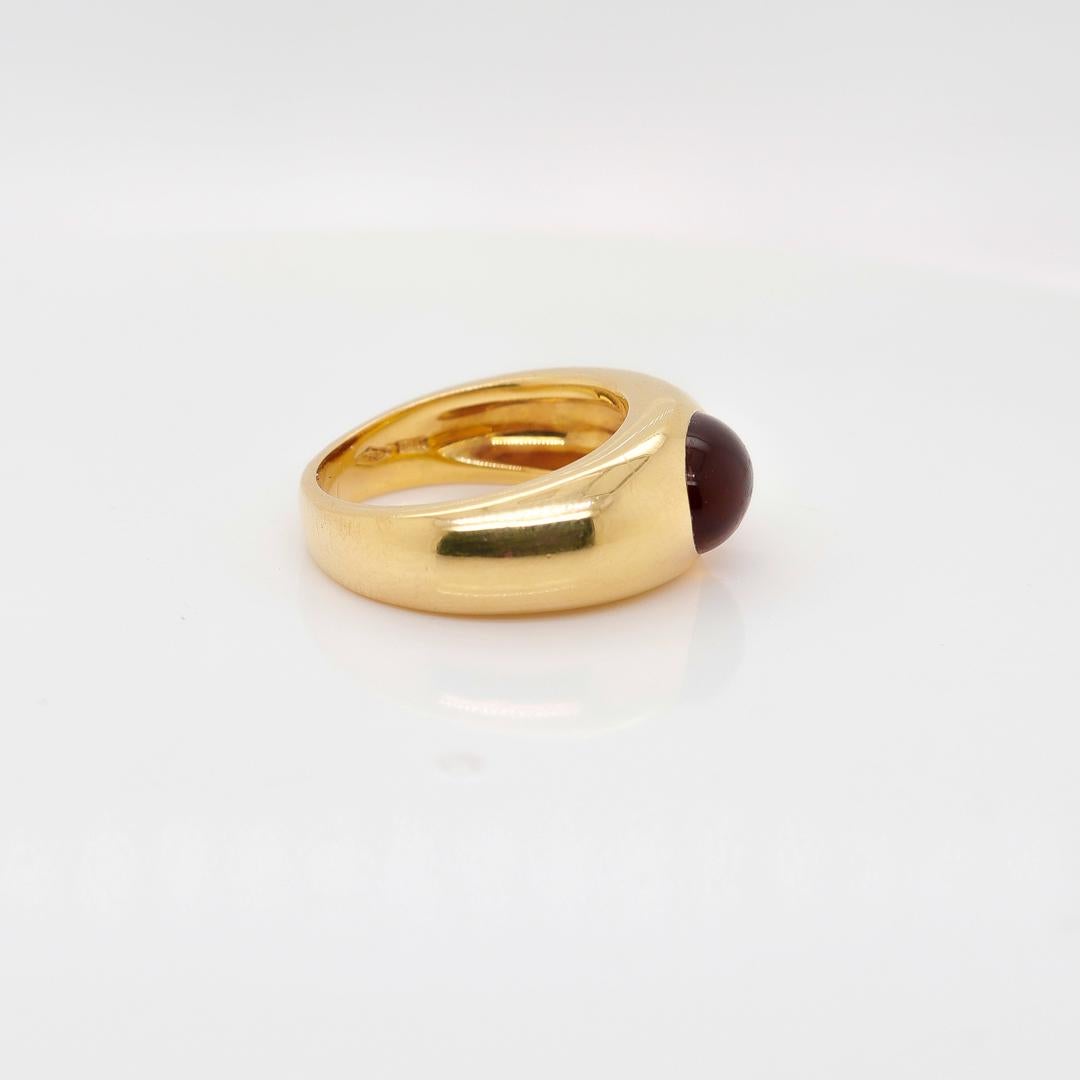 Tiffany & Co. 18K Gold & Citrine Cabochon Ring For Sale 2