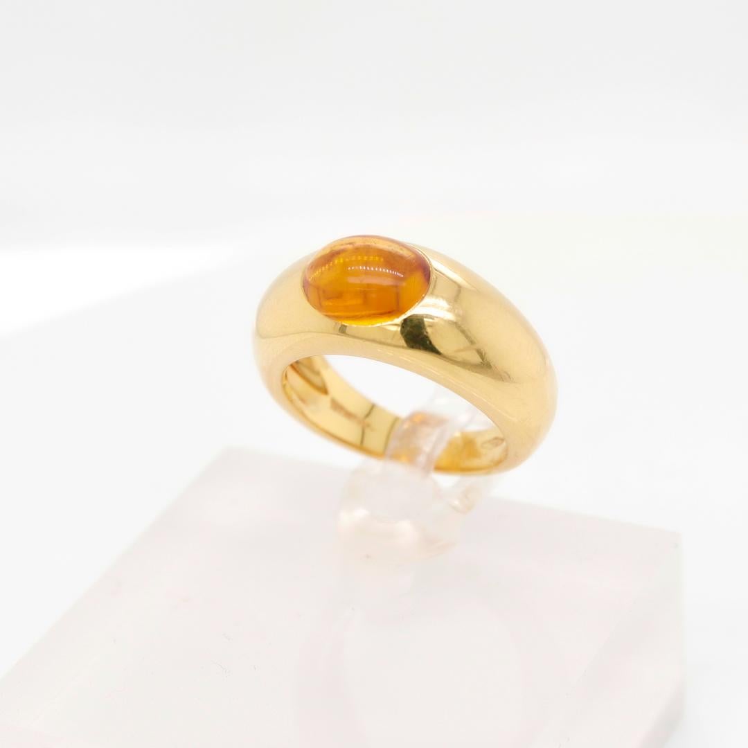 Taille cabochon Tiffany & Co. Bague en or 18 carats avec cabochon de citrine en vente