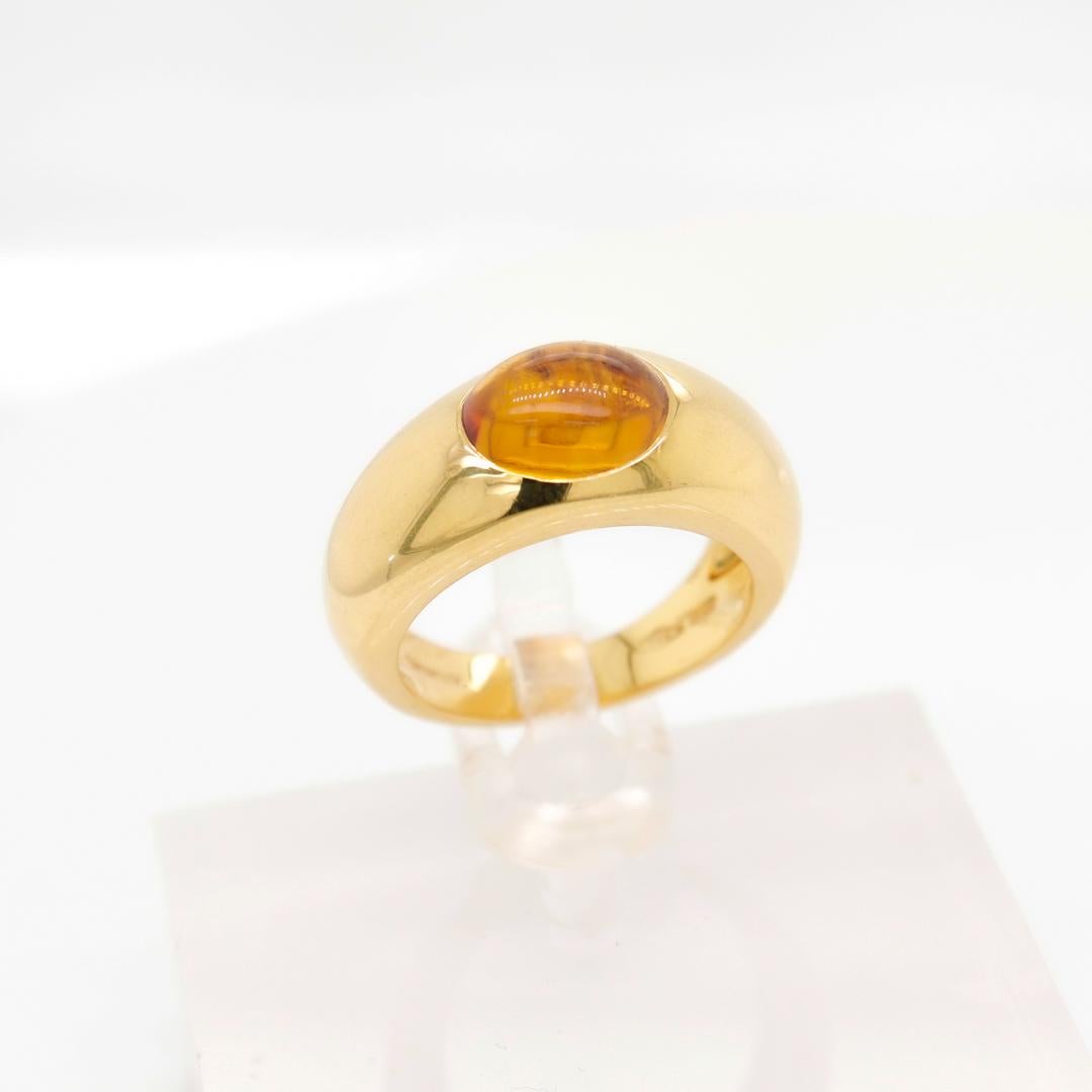 Tiffany & Co. Bague en or 18 carats avec cabochon de citrine Bon état - En vente à Philadelphia, PA