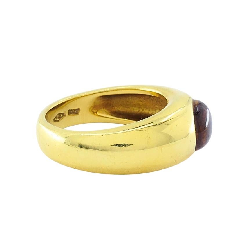 Tiffany & Co. 18K Gold Citrine Cabochon Ring For Sale 1