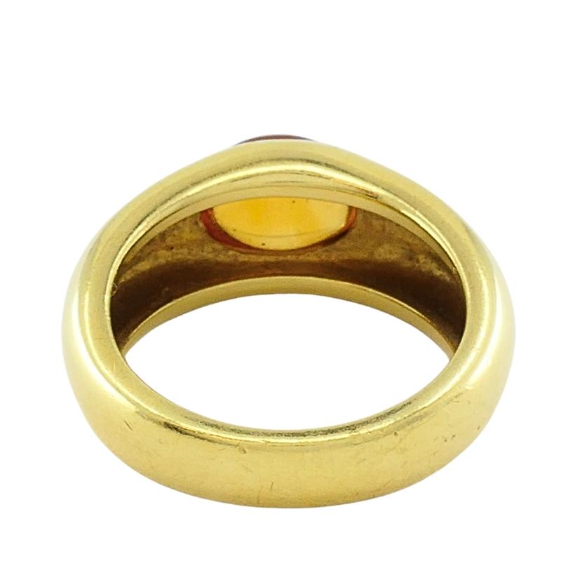 Tiffany & Co. 18K Gold Citrine Cabochon Ring For Sale 4
