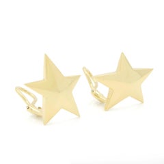 TIFFANY & Co. 18K Gold Clip-on Star Earrings Large