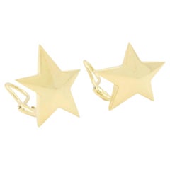 TIFFANY & Co. 18K Gold Clip-on Star Earrings Large