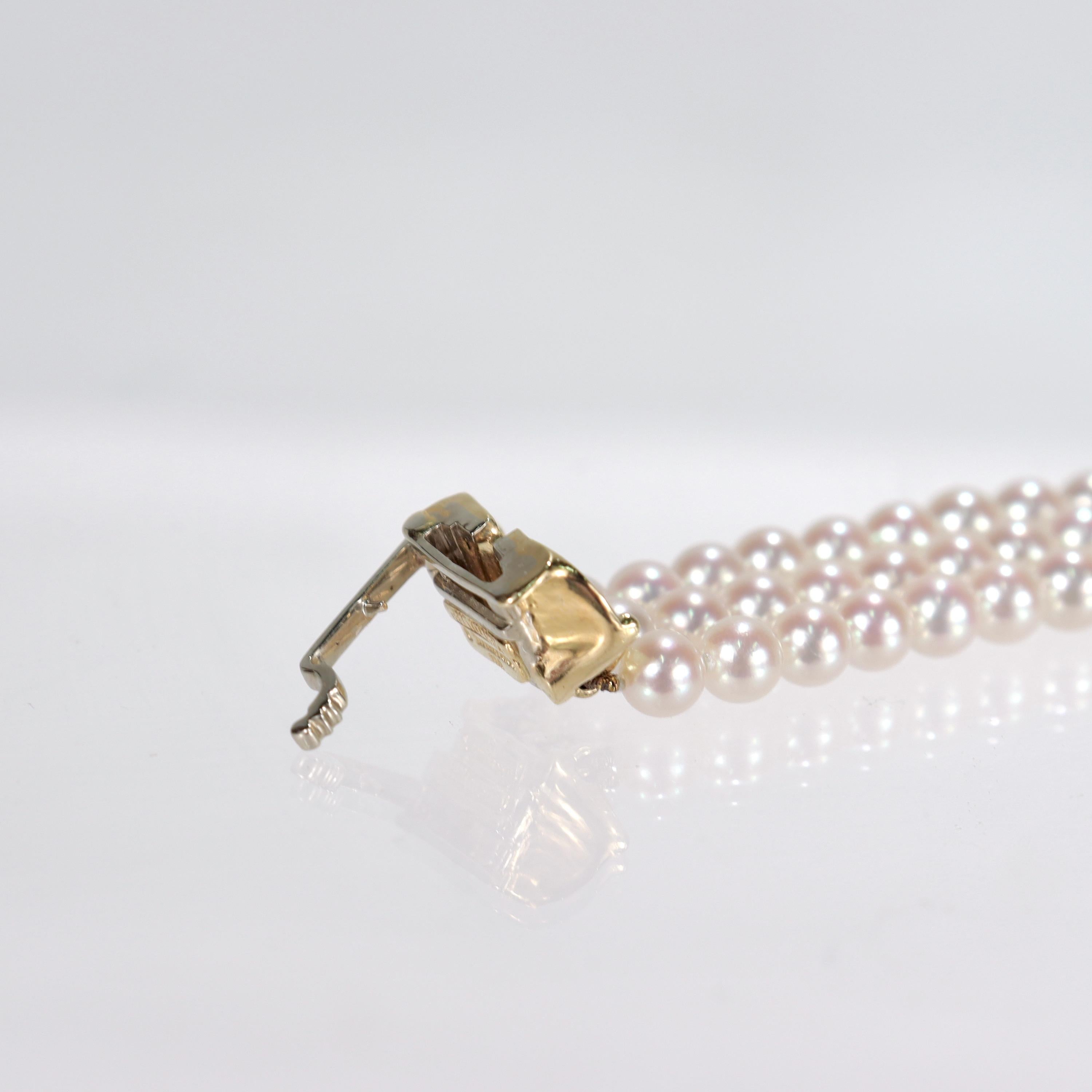Tiffany & Co 18k Gold, Cultured Pearl and Diamond Dogwood Bracelet 4