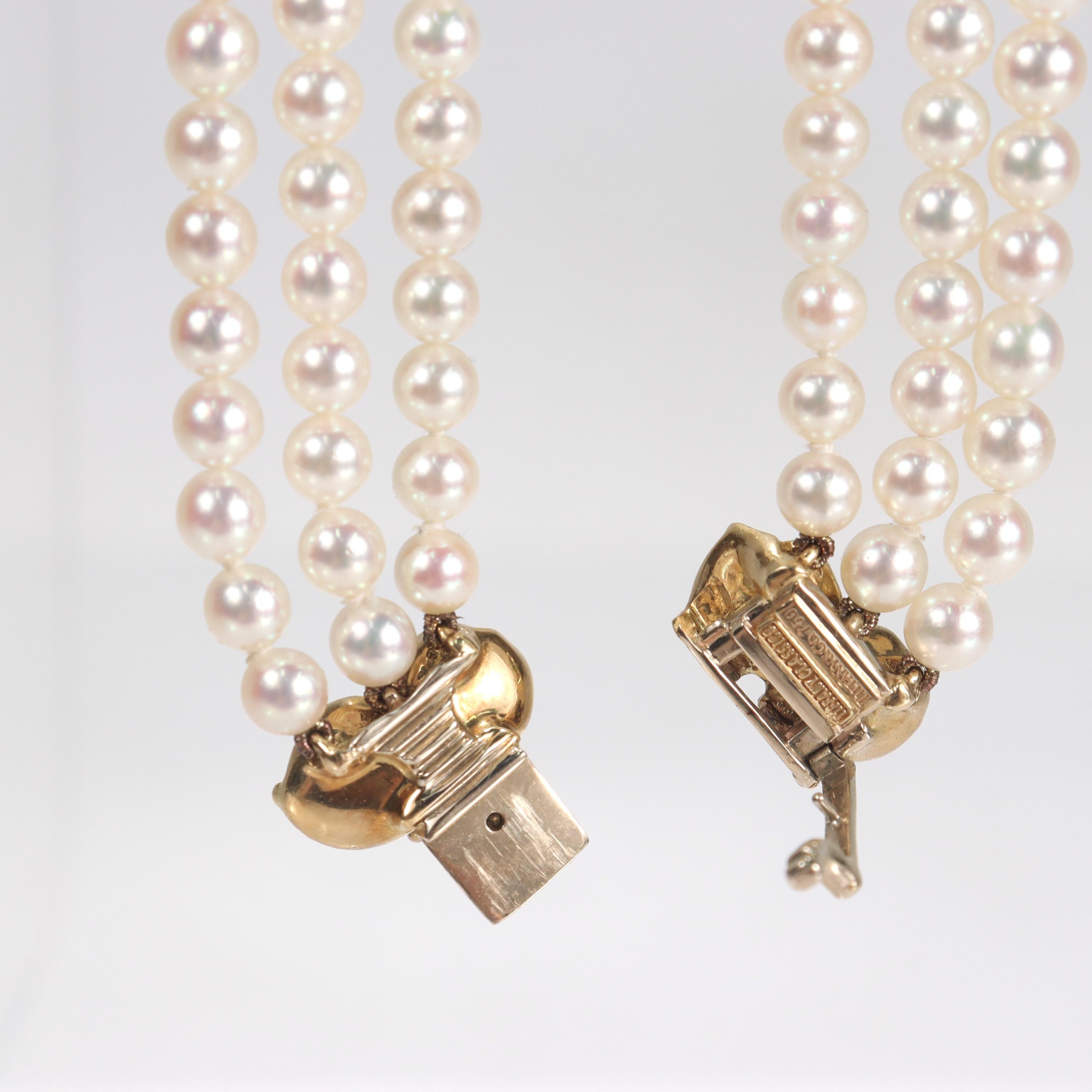 Tiffany & Co 18k Gold, Cultured Pearl and Diamond Dogwood Necklace 9
