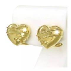 TIFFANY & Co. 18K Gold Cupid Arrow Heart Earrings