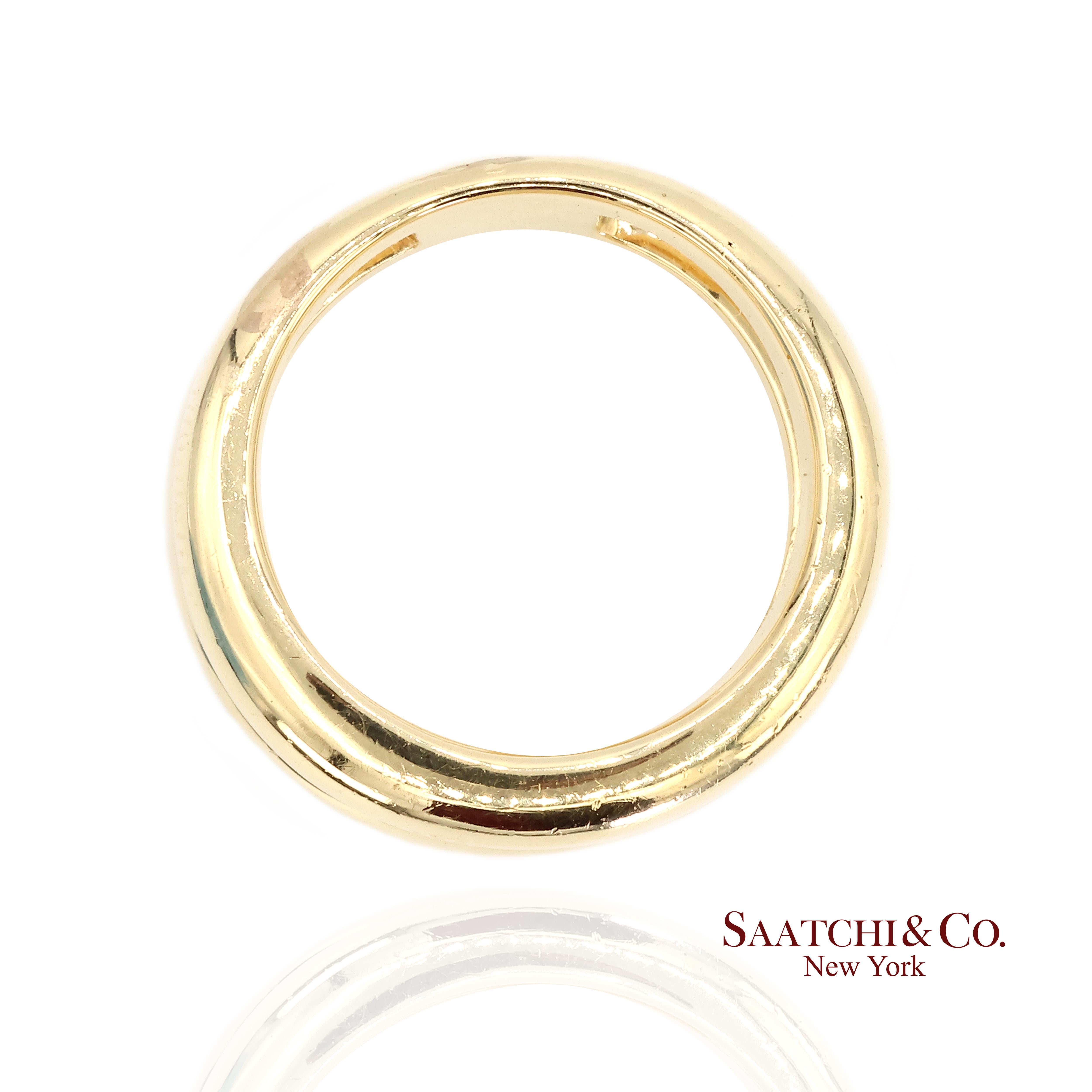 Anello Diagonale in Oro 18K TIFFANY & Co. 5,5 Oro Giallo in vendita 1