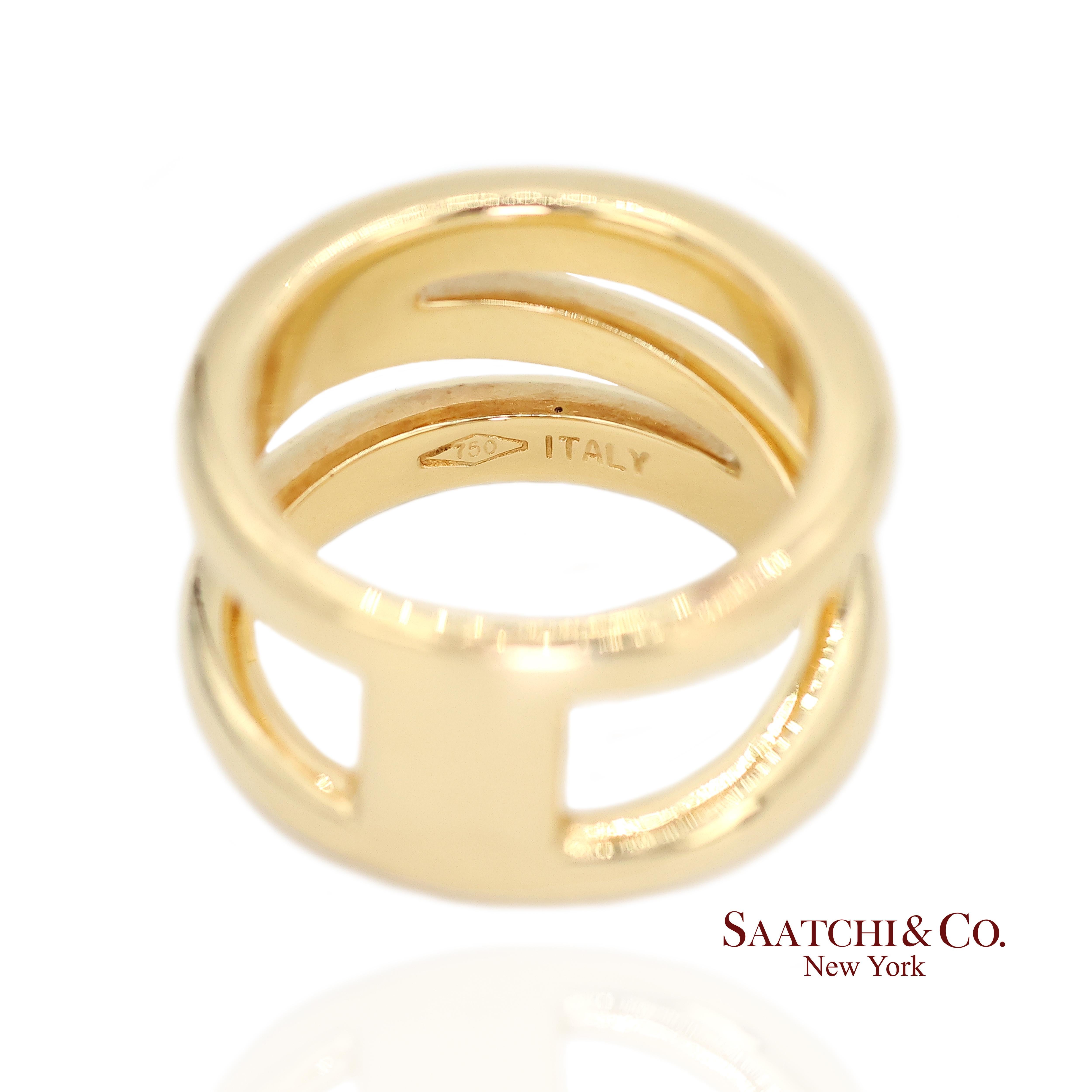Anello Diagonale in Oro 18K TIFFANY & Co. 5,5 Oro Giallo in vendita 3