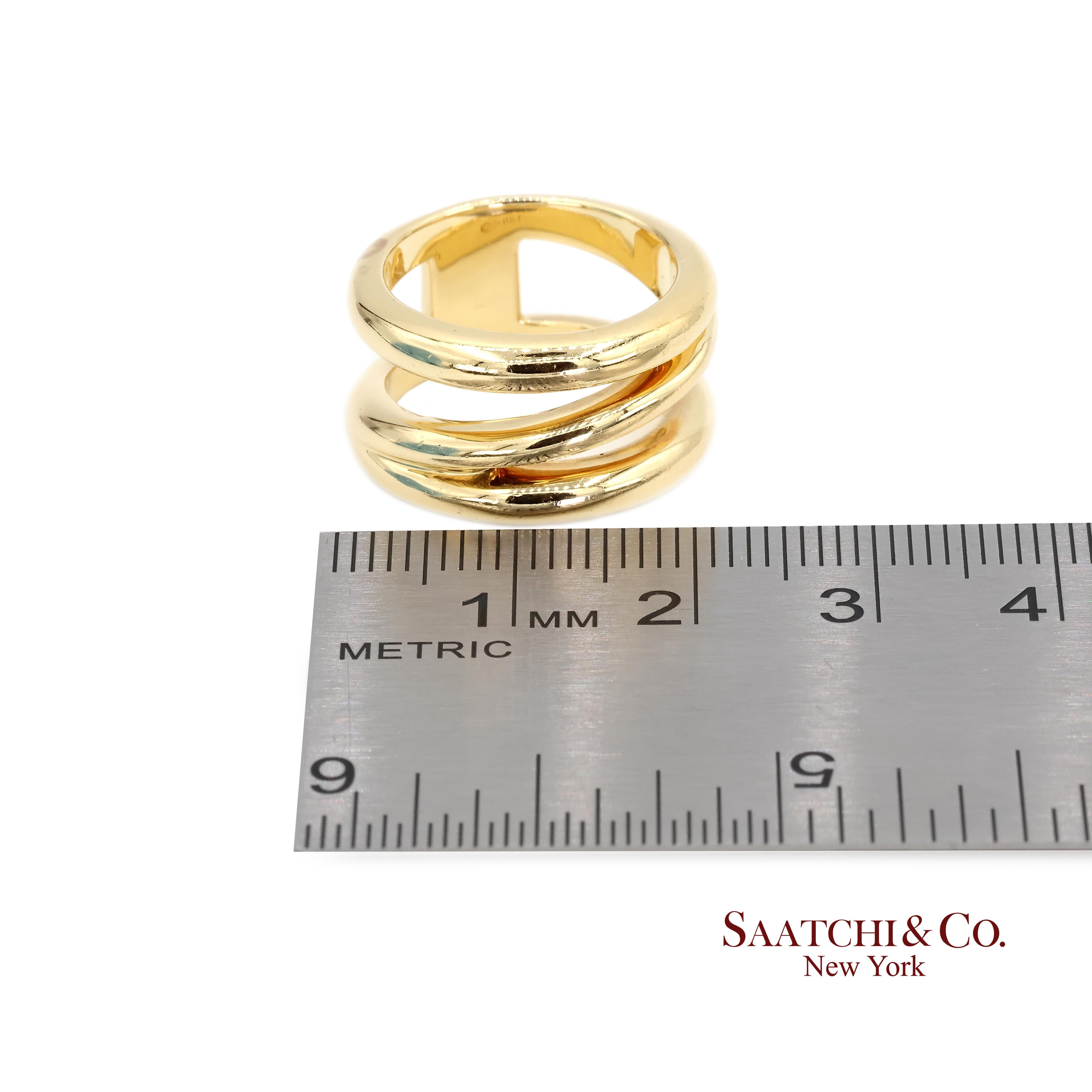 Anello Diagonale in Oro 18K TIFFANY & Co. 5,5 Oro Giallo in vendita 4