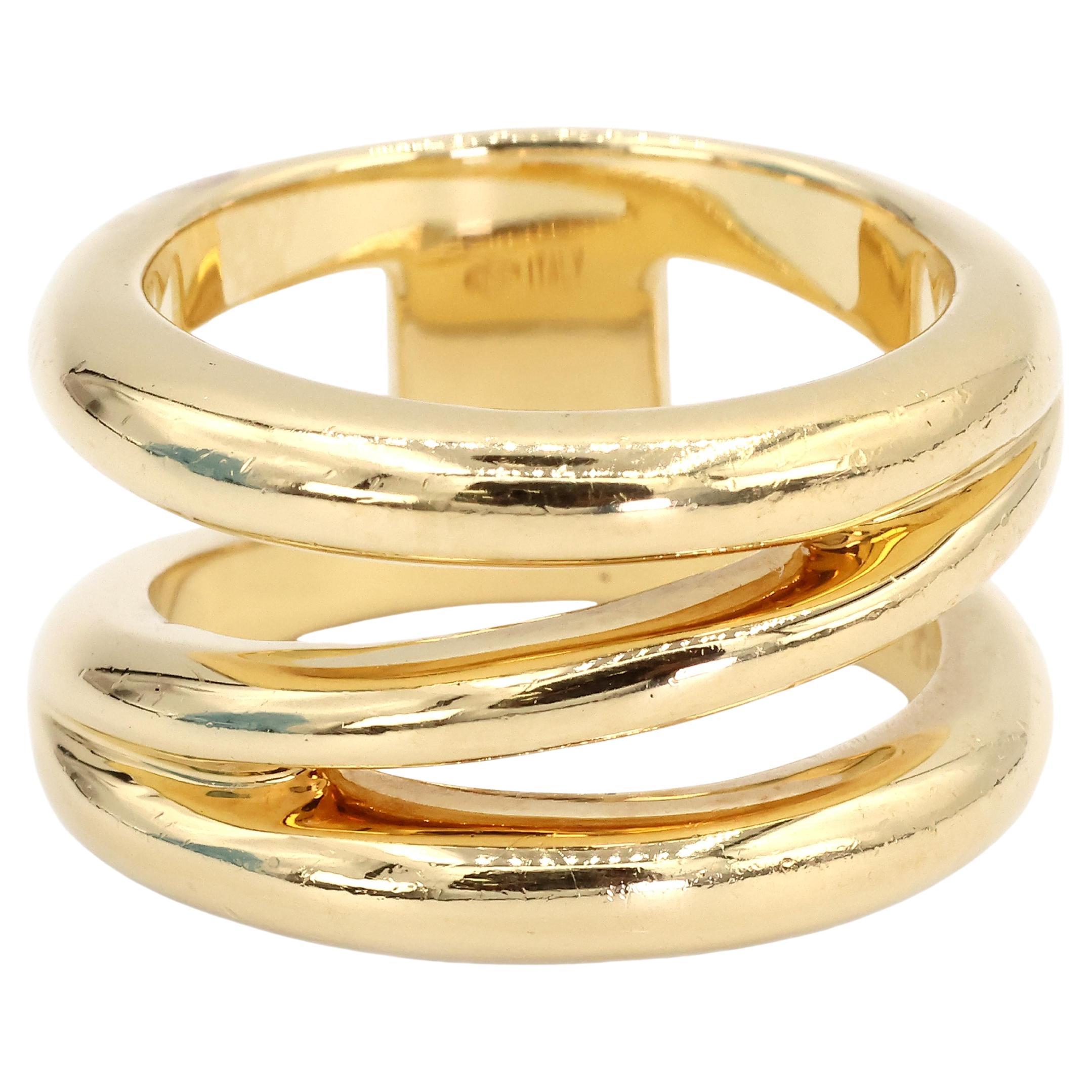 Anello Diagonale in Oro 18K TIFFANY & Co. 5,5 Oro Giallo in vendita