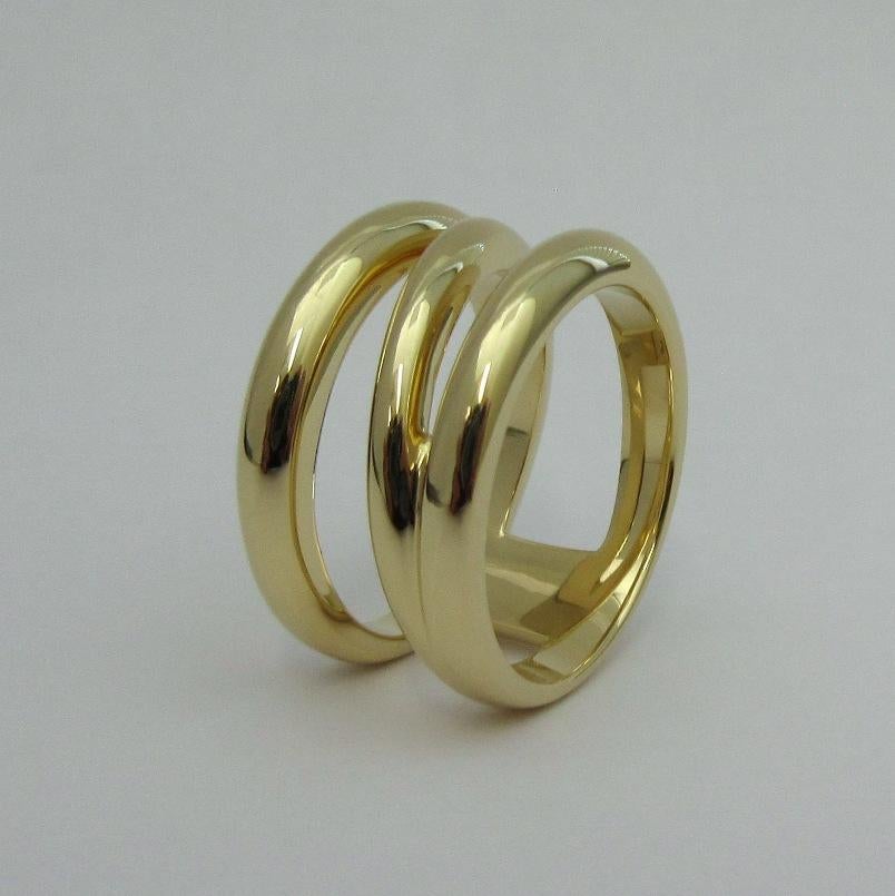 TIFFANY & Co. 18K Gold Diagonal Ring 7.5 For Sale 1