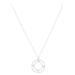 Tiffany & Co. 18k Gold Diamond Atlas Open Pendant Necklace
