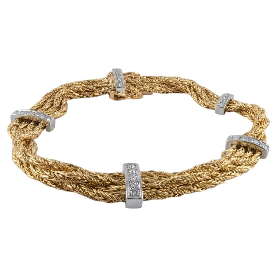 Bracciale con diamanti in oro 18 carati di Tiffany & Co.