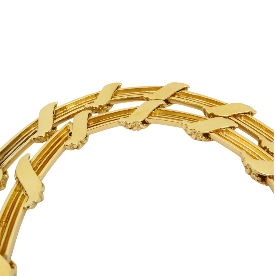 Tiffany & Co. Collana con collare di diamanti in oro 18k con disegno a corda in vendita 2