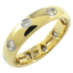 Tiffany & Co. Golding Co. 18K Diamond Etoile 4mm Band Ring 6.5