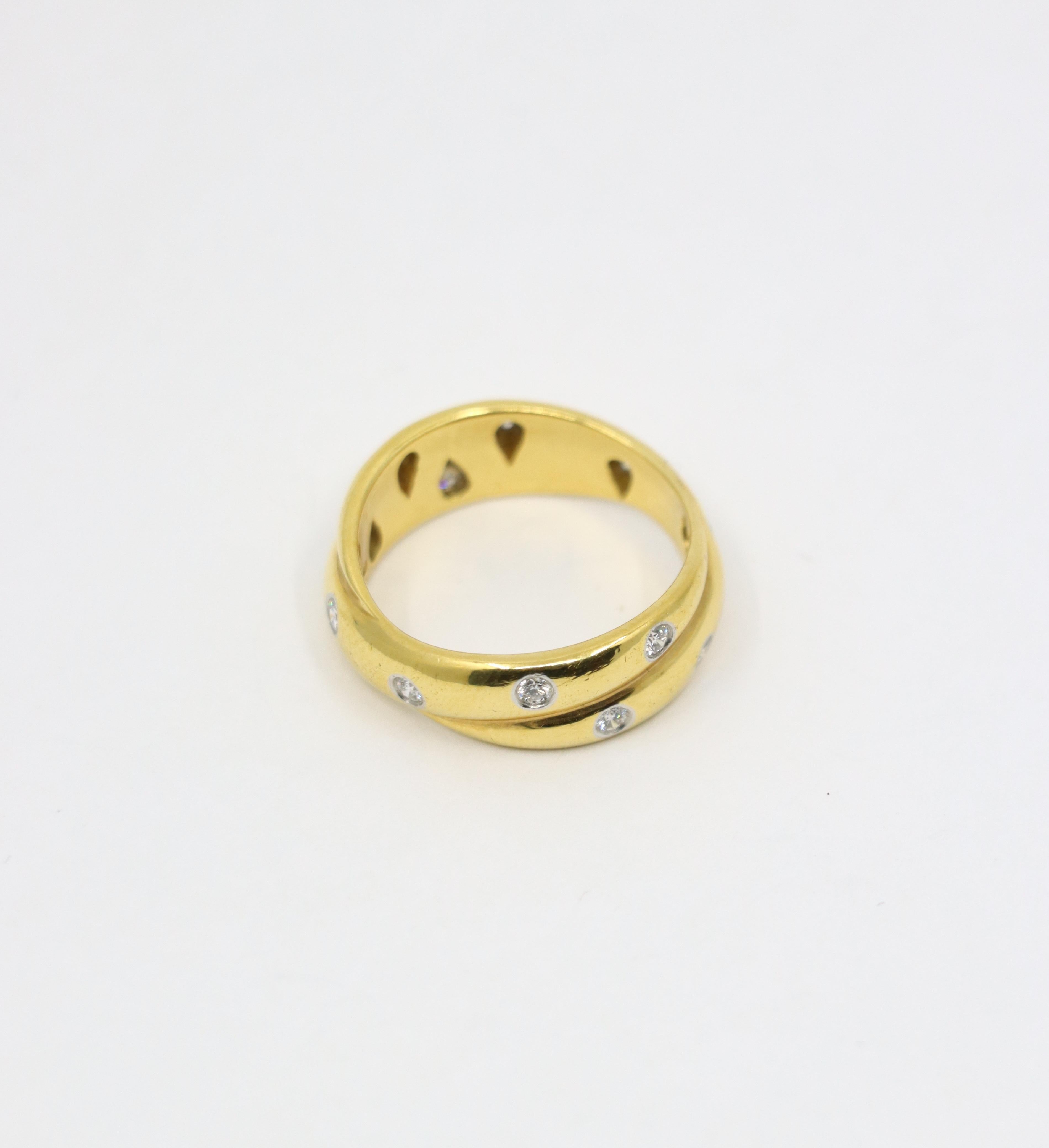 Tiffany & Co. Bague Melody en or 18 carats avec diamants Bon état - En vente à Flushing, NY
