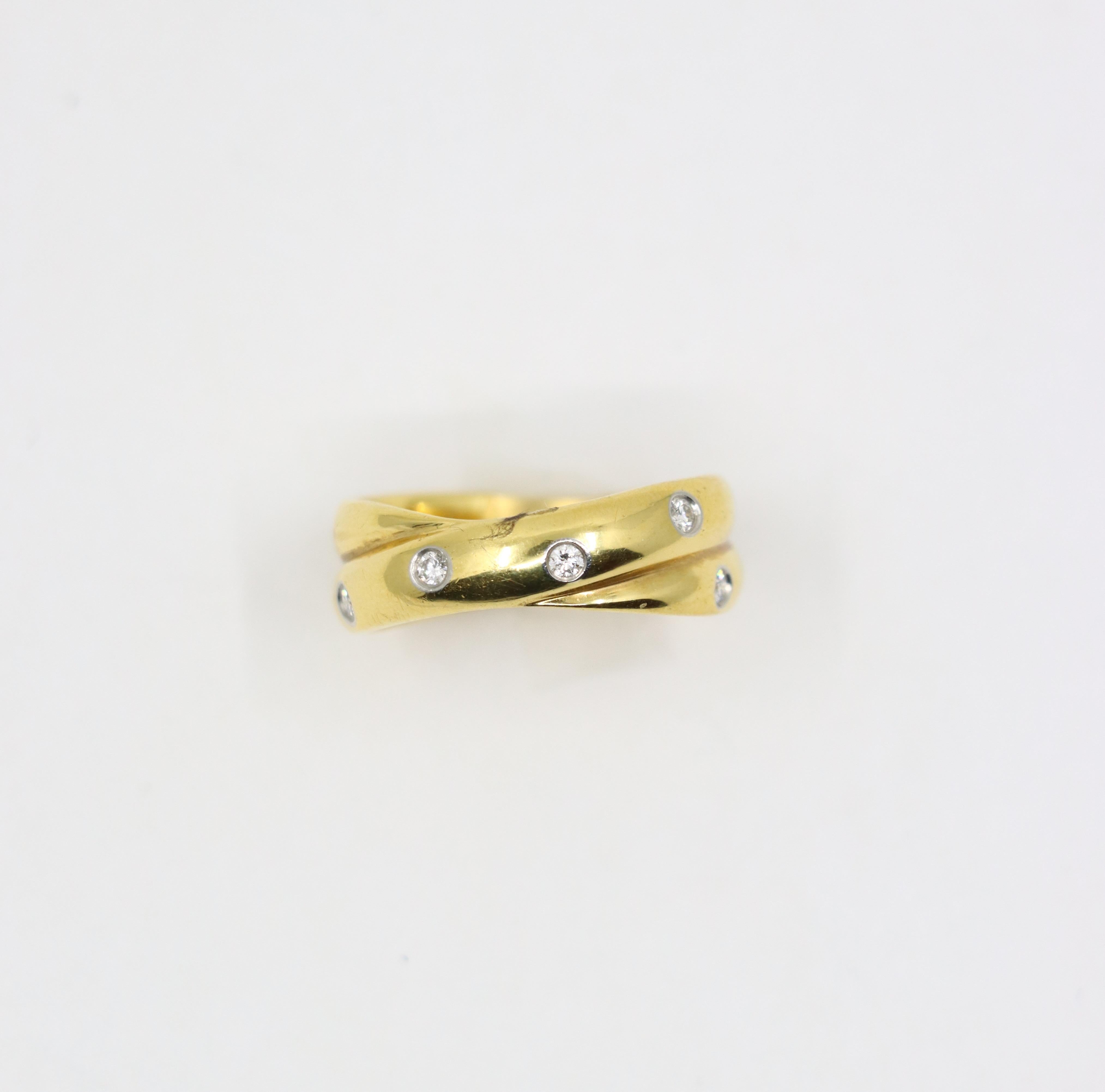 Tiffany & Co. Bague Melody en or 18 carats avec diamants Unisexe en vente