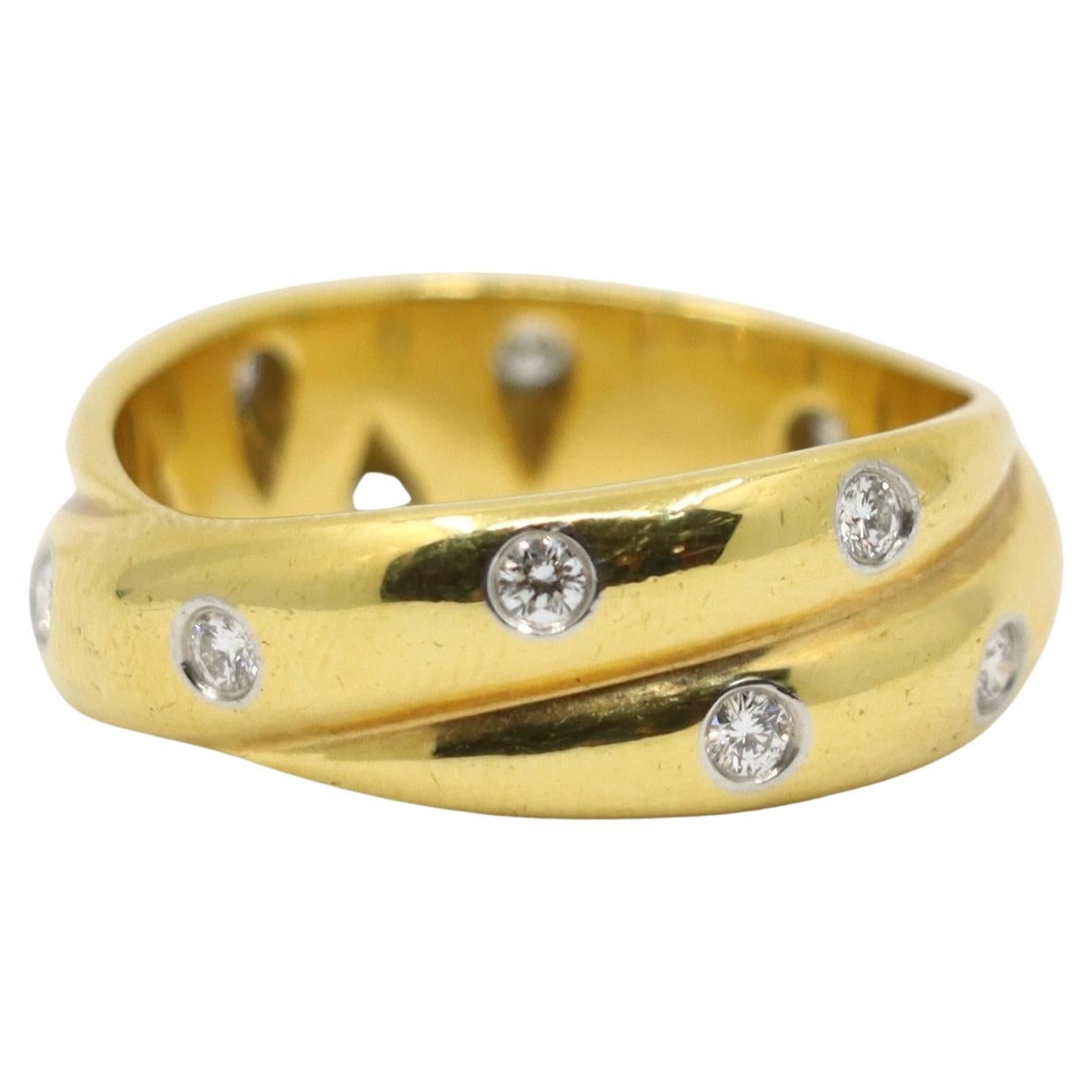 Tiffany & Co. 18K Gold Diamond Melody Ring
