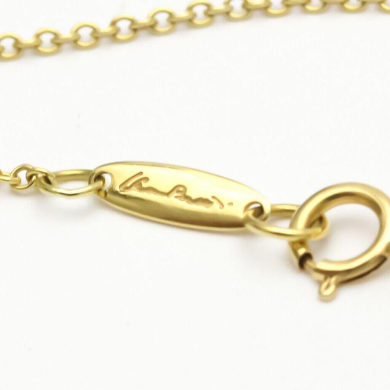 TIFFANY & Co. Elsa Peretti, collier pendentif étiquette en or 18 carats en vente 6