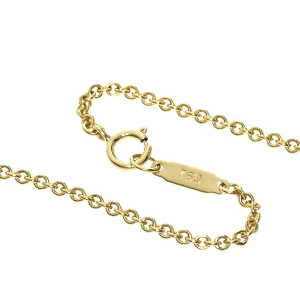 TIFFANY & Co. 18K Gold Diamond Sapphire Heart Pendant Necklace 4