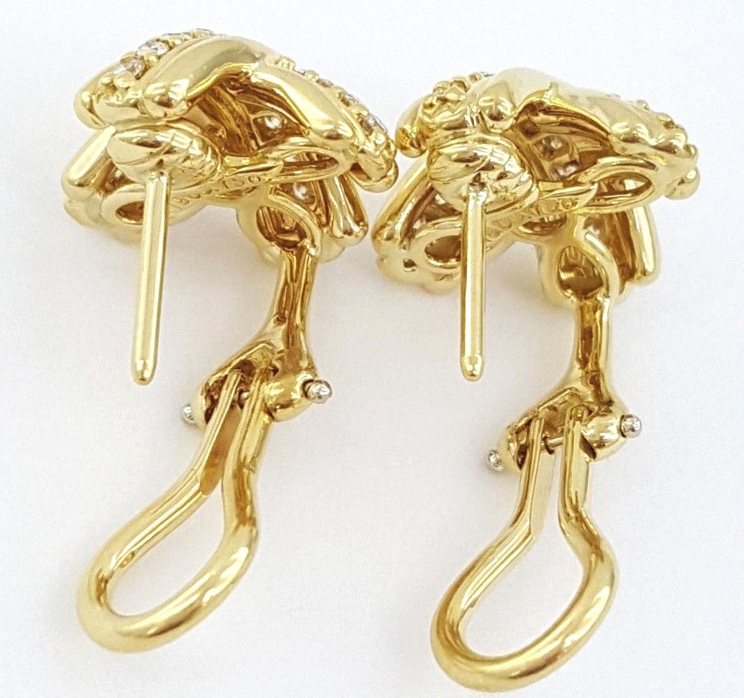 TIFFANY and Co. 18K Gold Diamond Signature X Earrings at 1stDibs