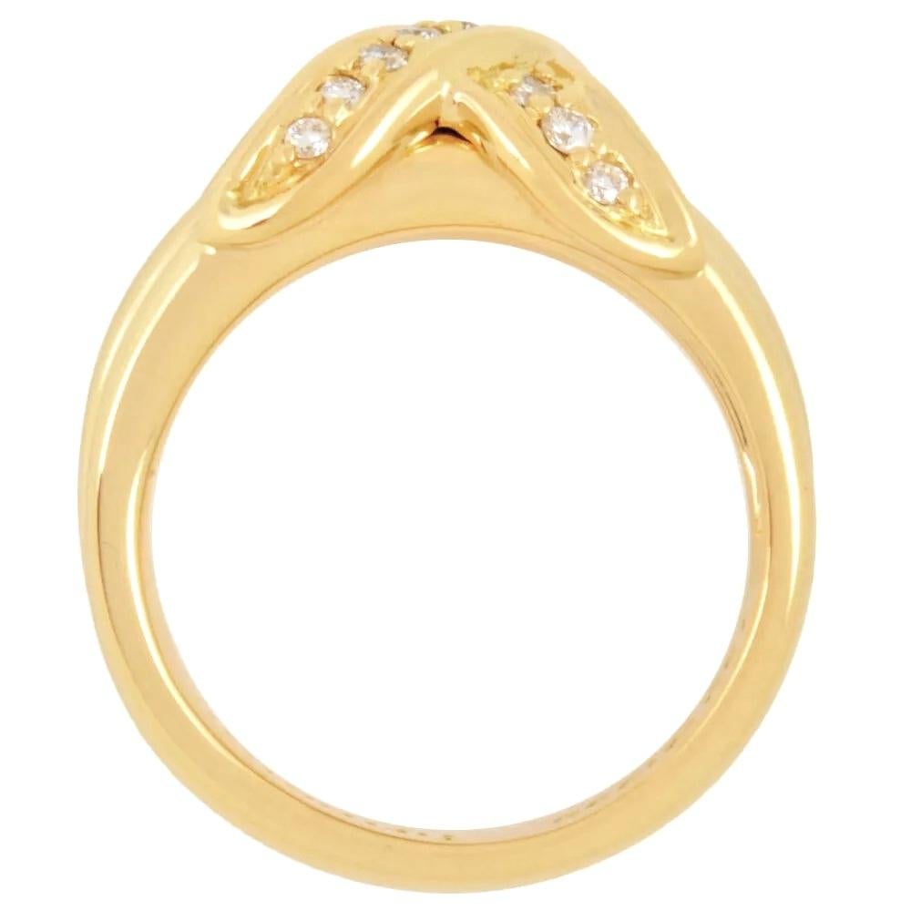 TIFFANY & Co. Anello X con diamante in oro 18 carati 5 In condizioni ottime in vendita a Los Angeles, CA