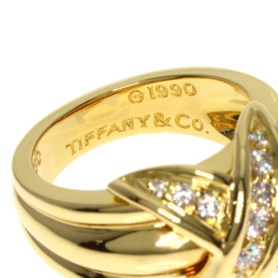 Tiffany & Co. Golding & Co. 18K Diamond Signature X Ring 5.5, version plus large et plus lourde en vente 1