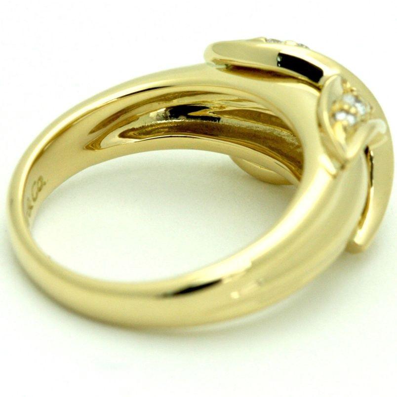 Tiffany & Co. 18k Gold Diamond Signature x Ring 7 2