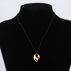 Tiffany & Co. 18k Gold Double Tear 1977 Cable Pendant Necklace