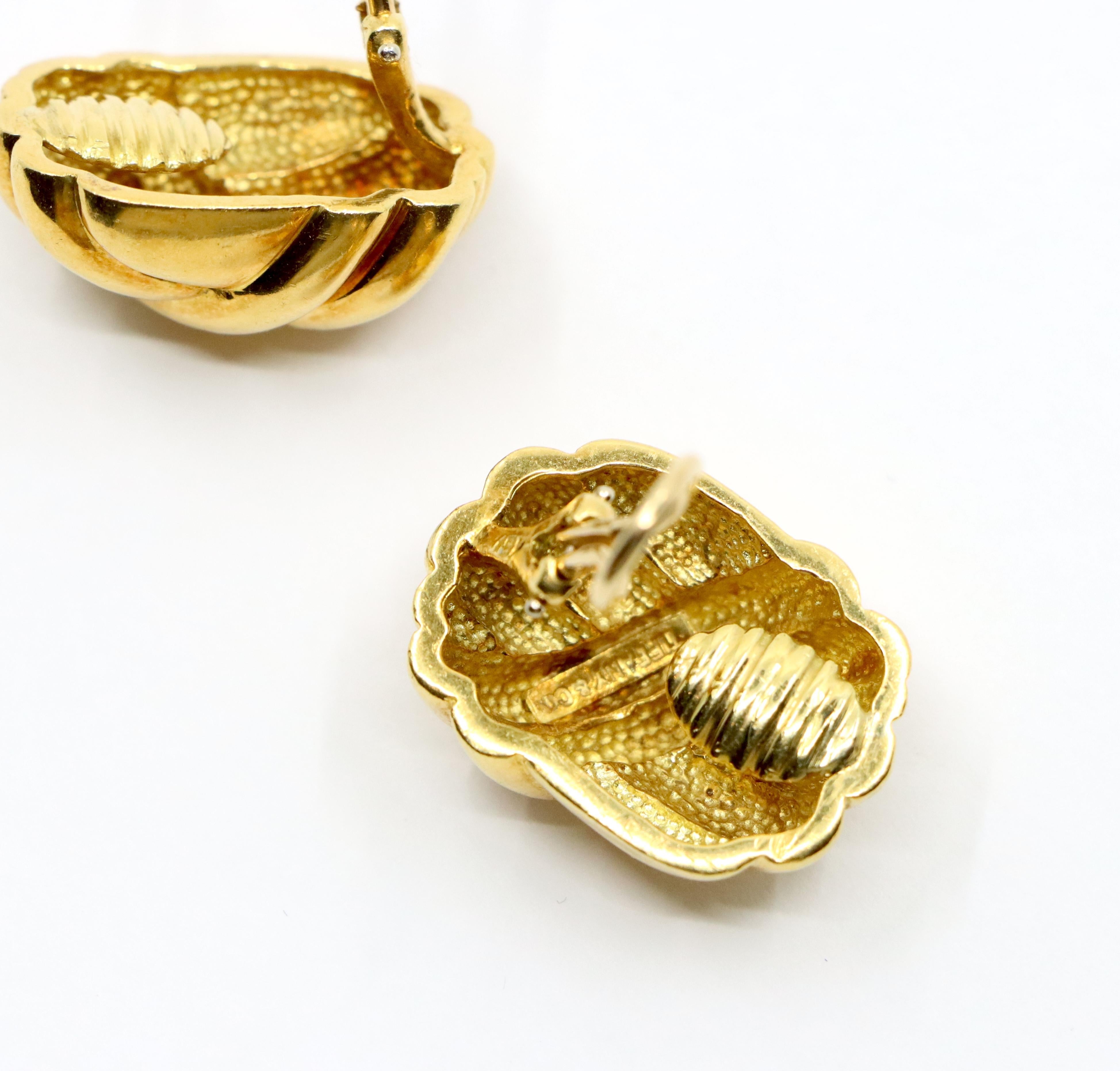 Tiffany & Co. 18K Gold Earrings For Sale 7
