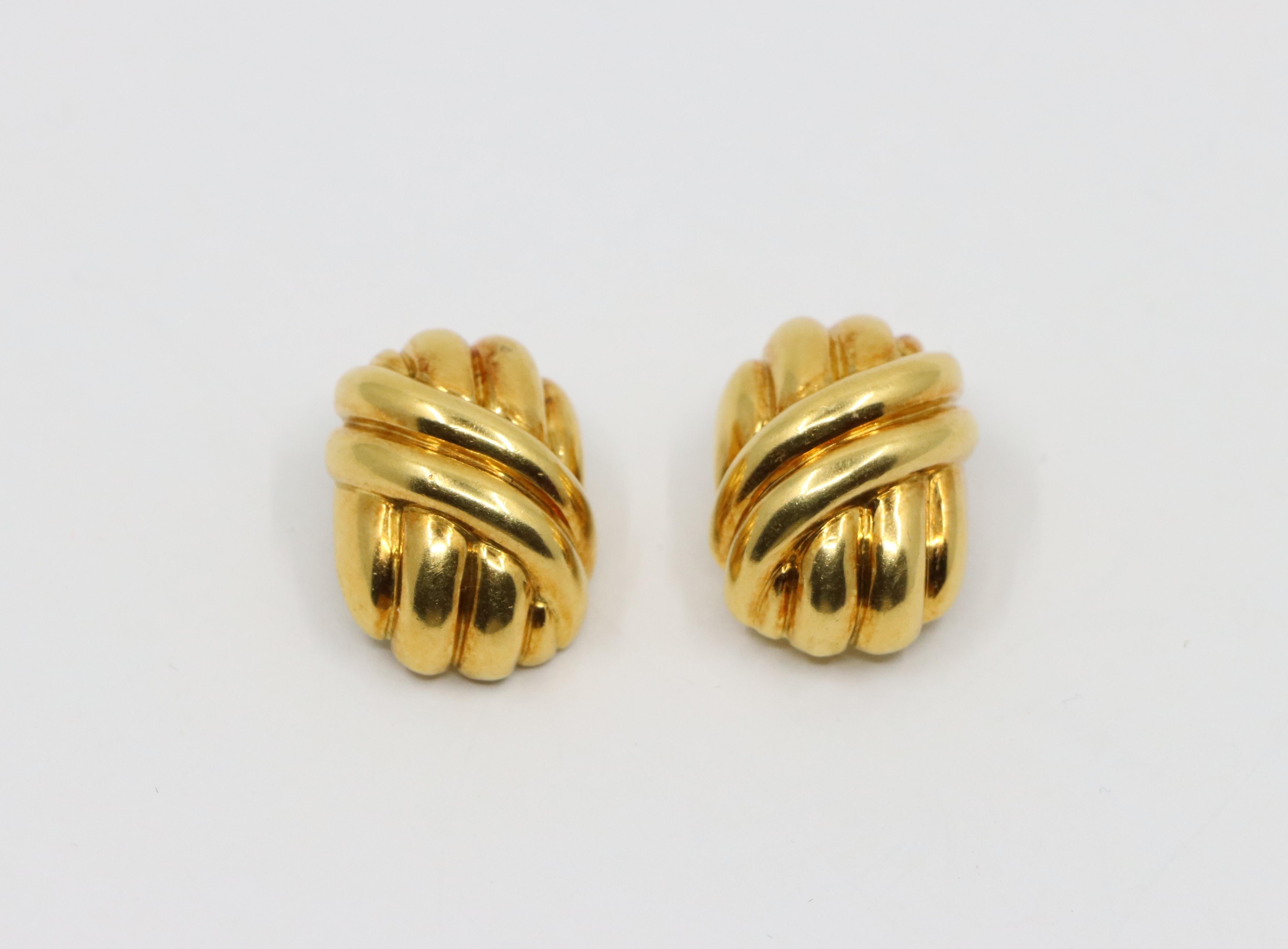 Tiffany & Co. 18K Gold Earrings For Sale 3