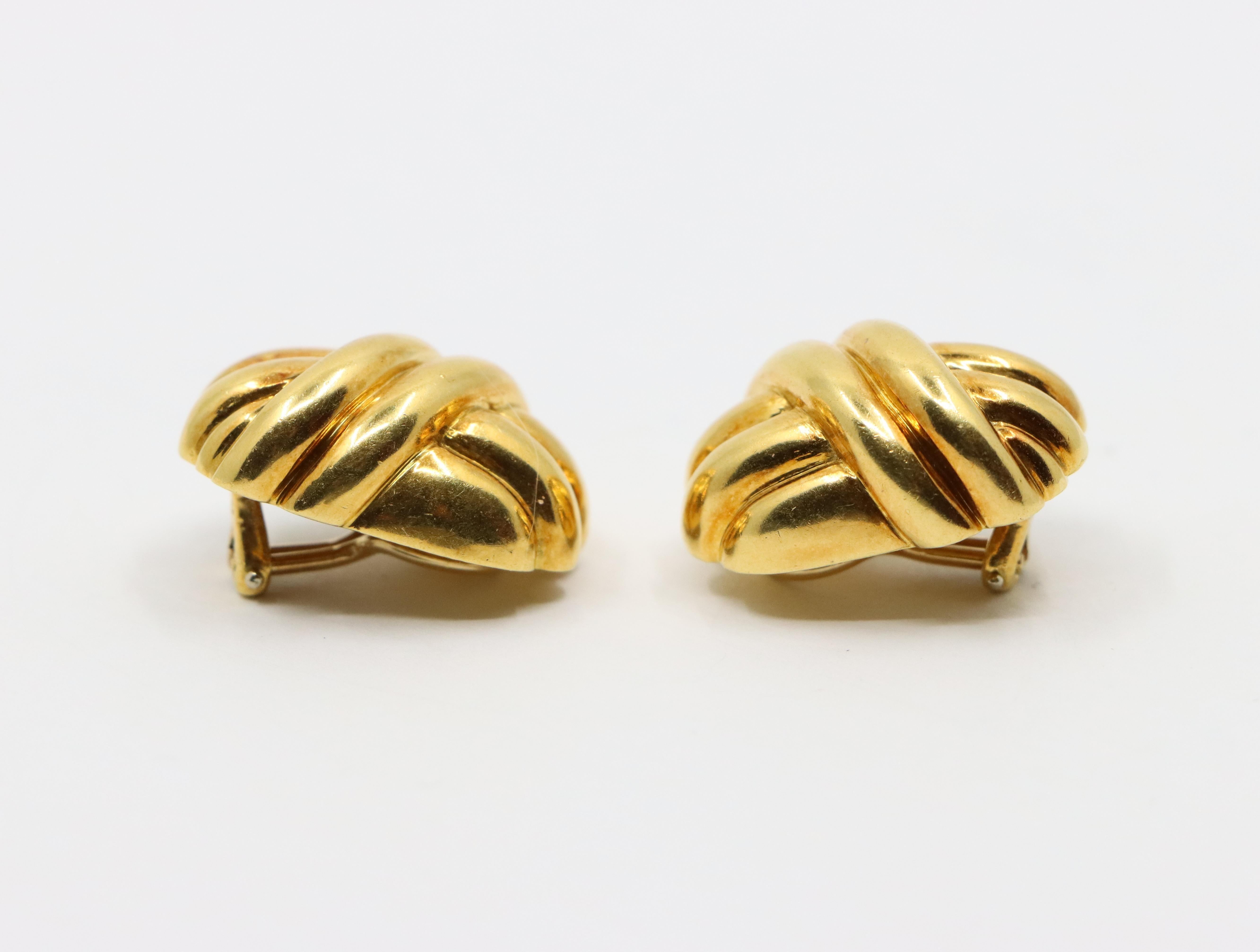 Tiffany & Co. 18K Gold Earrings For Sale 5
