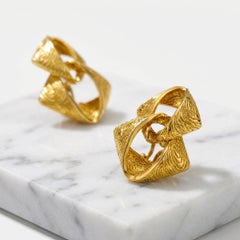 Tiffany & Co. 18K Gold Earrings with Omega Clip Backs
