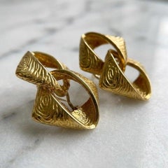Tiffany & Co. 18K Gold Earrings with Omega Clip Backs