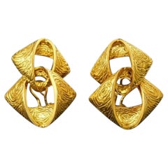 Tiffany & Co. 18K Gold Earrings with Omega Clip Backs