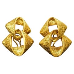 Tiffany & Co. 18K Gold Earrings with Omega Clip Backs