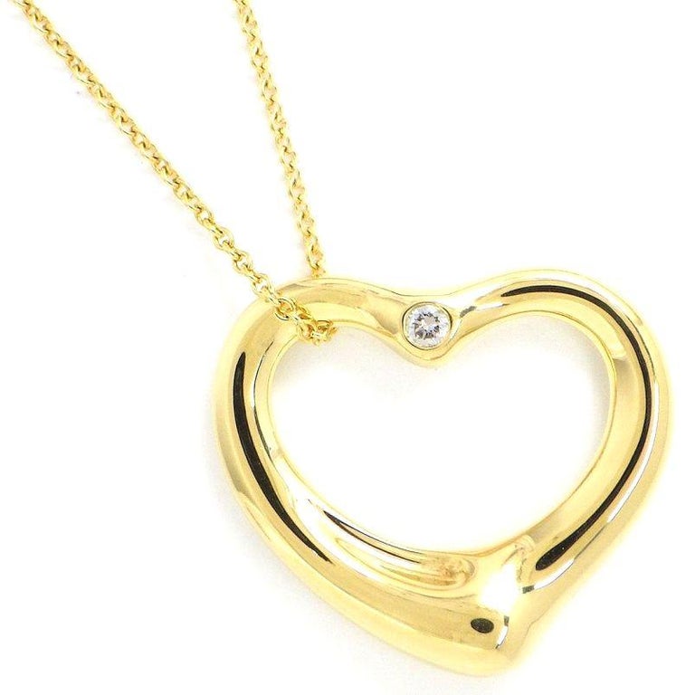 Tiffany and Co. 18 Karat Gold Elsa Peretti DiamantHalskette mit