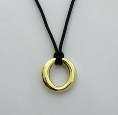 TIFFANY & Co. 18K Gold Elsa Peretti 24mm Wide Sevillana Pendant Necklace