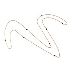 Tiffany & Co. 18K Gold Elsa Peretti Color by the Yard Ruby Necklace #17225