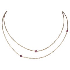Tiffany & Co., collier Elsa Peretti Color by the Yard en or 18 carats et rubis n° 17225