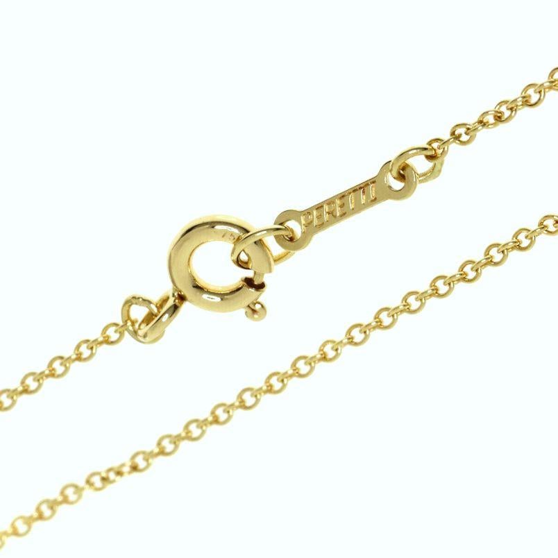 TIFFANY & Co. 18 Karat Gold Elsa Peretti Diamant-Halskette mit Vollherz-Anhänger 3