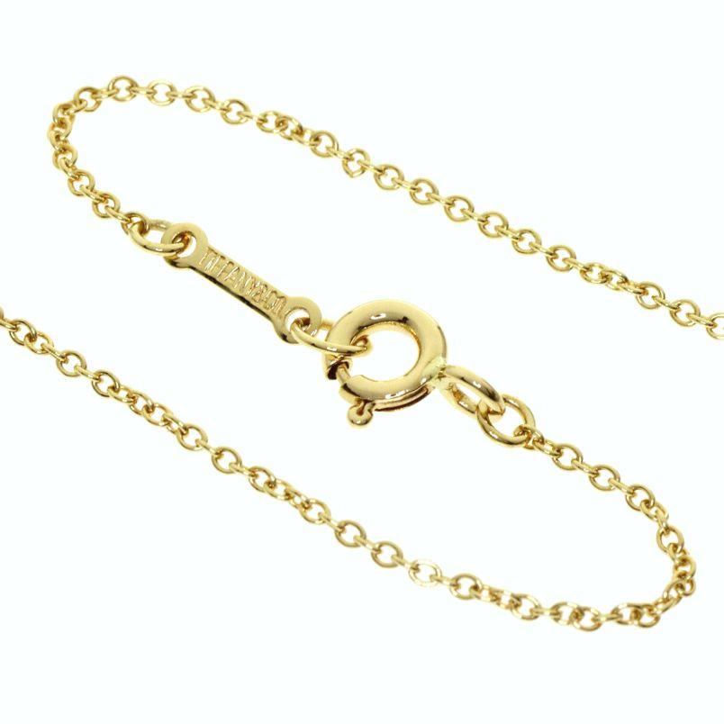 TIFFANY & Co. 18 Karat Gold Elsa Peretti Diamant-Halskette mit Vollherz-Anhänger 4
