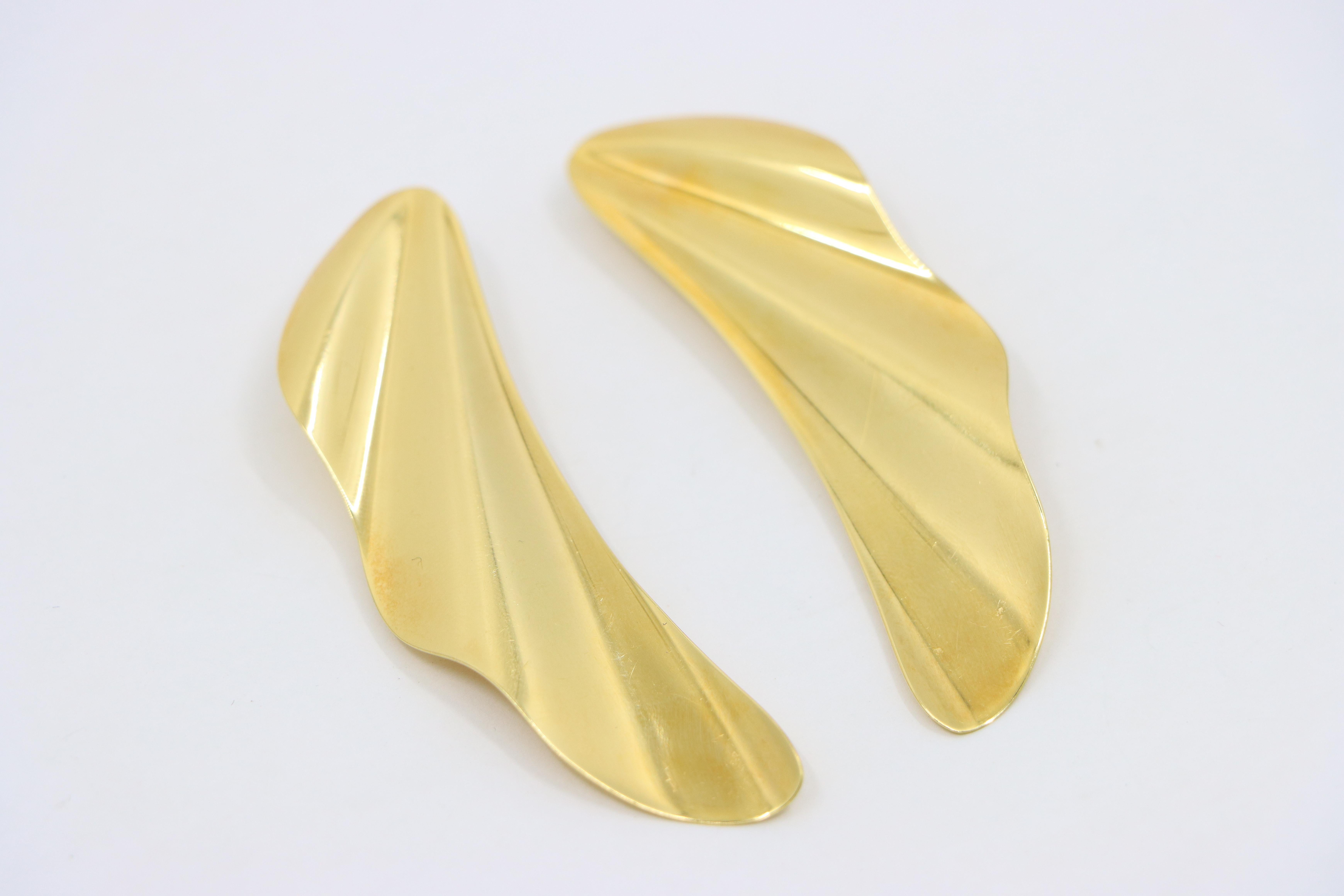 Tiffany & Co. 18K Gold Elsa Peretti High Tide Ohrringe für Damen oder Herren