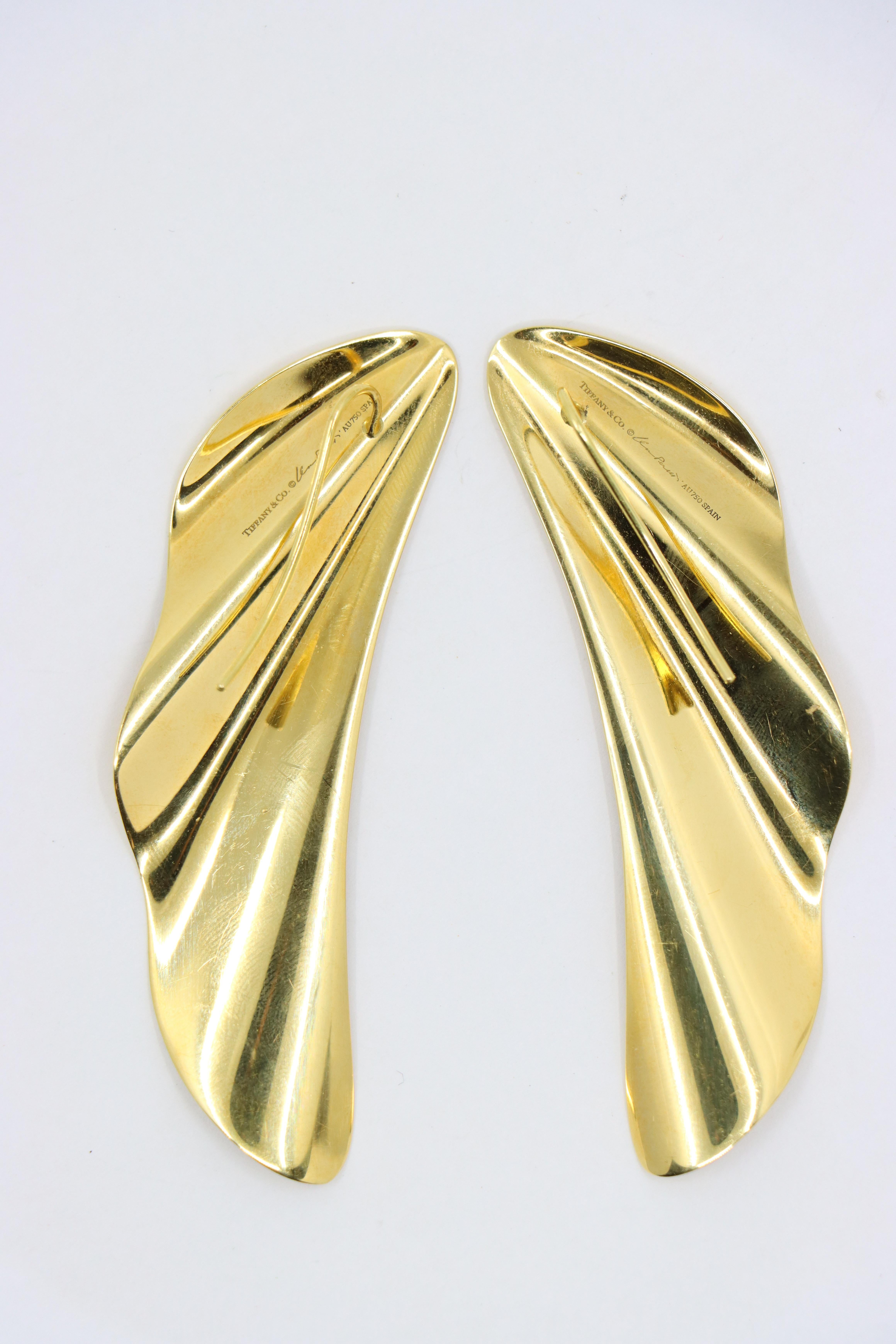 Tiffany & Co. 18K Gold Elsa Peretti High Tide Ohrringe 4