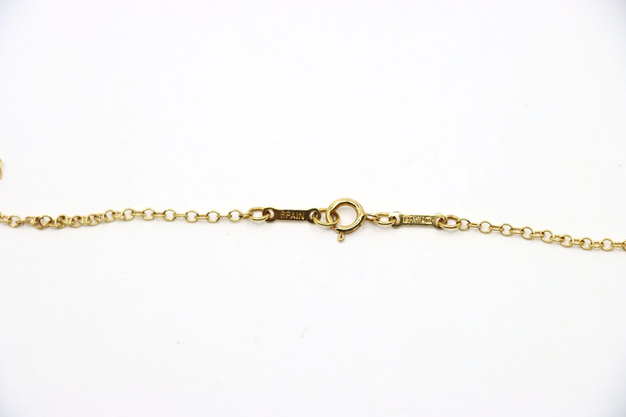 Tiffany & Co., collier pendentif Elsa Peretti Open Heart en or 18 carats en vente 7