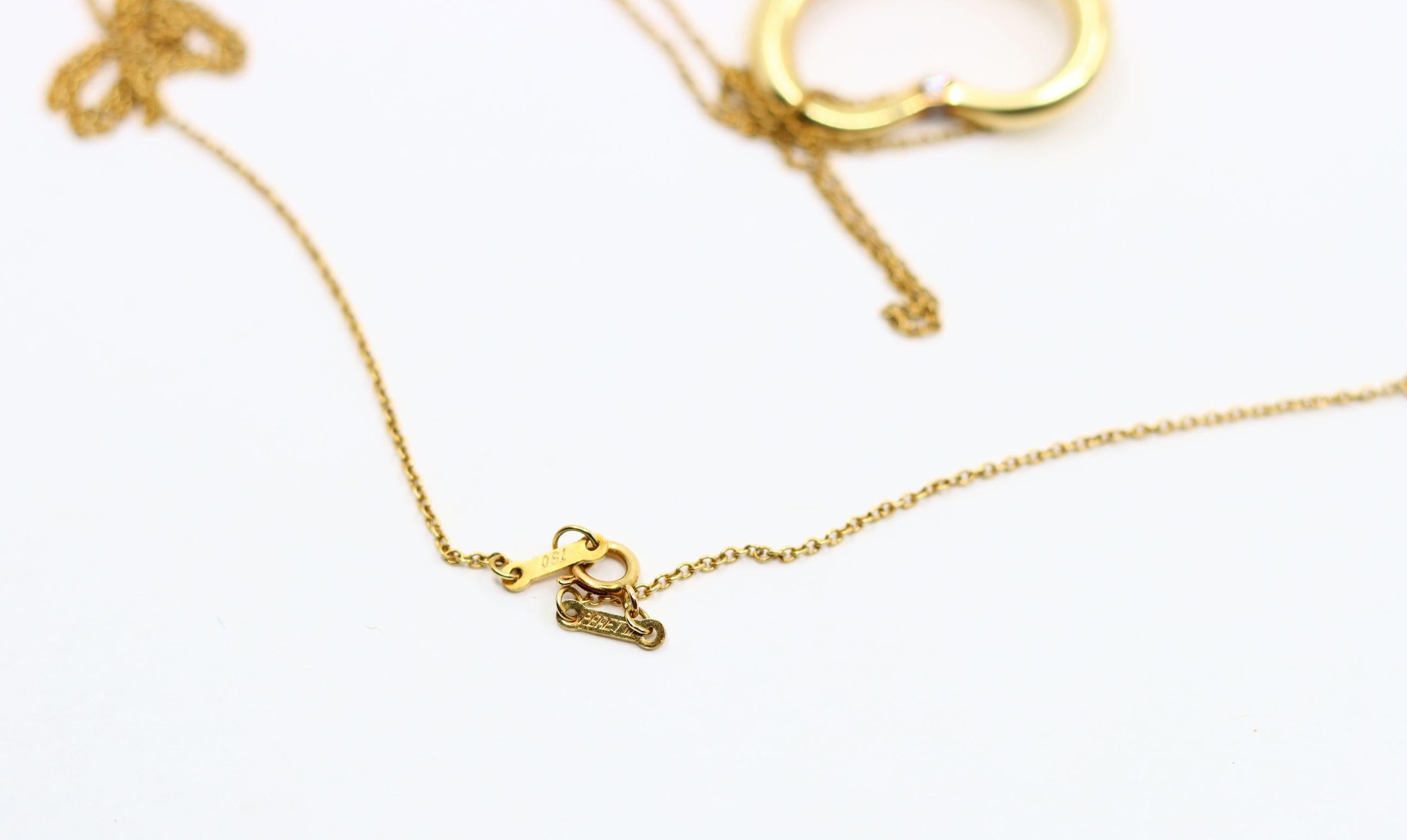 Tiffany & Co Collier à pendentif en forme de cœur en or 18K Elsa Perreti Diamonds en vente 9