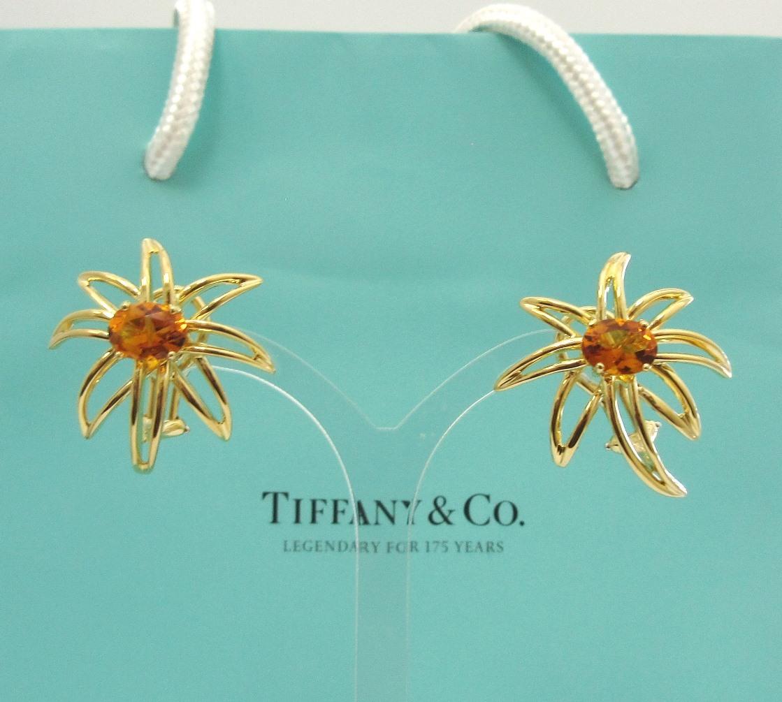 TIFFANY & Co. 18K Gold Fireworks Citrine Earrings

Metal: 18K Yellow Gold
Weight: 13.30 grams
Measurement: 27.5mm(1.08