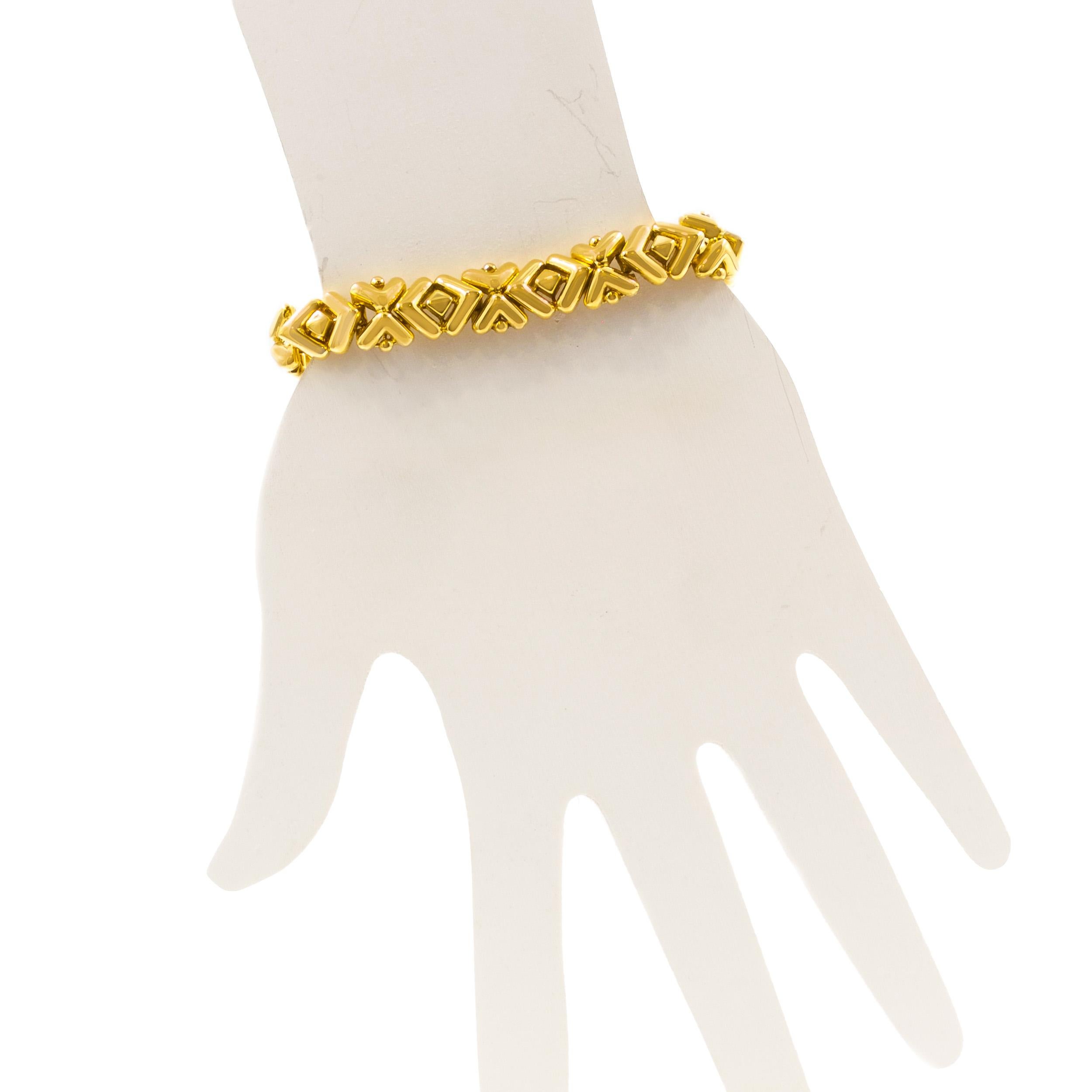 x and o bracelet gold