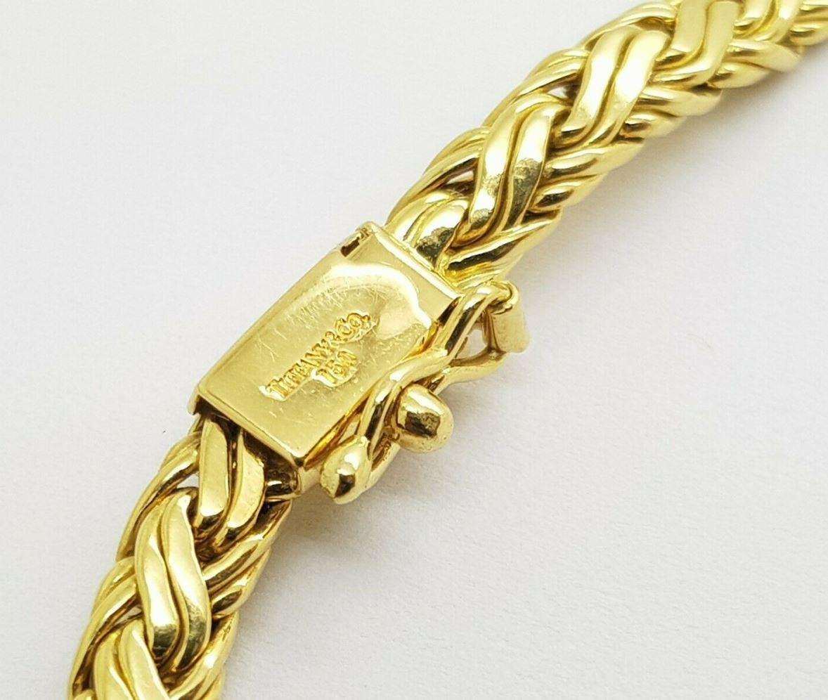 TIFFANY & Co. 18K Gold Graduated Weave Necklace  For Sale 2