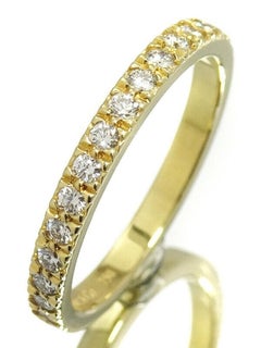 TIFFANY & Co. 18K Gold Half Circle Diamond Novo Band Ring 4.5